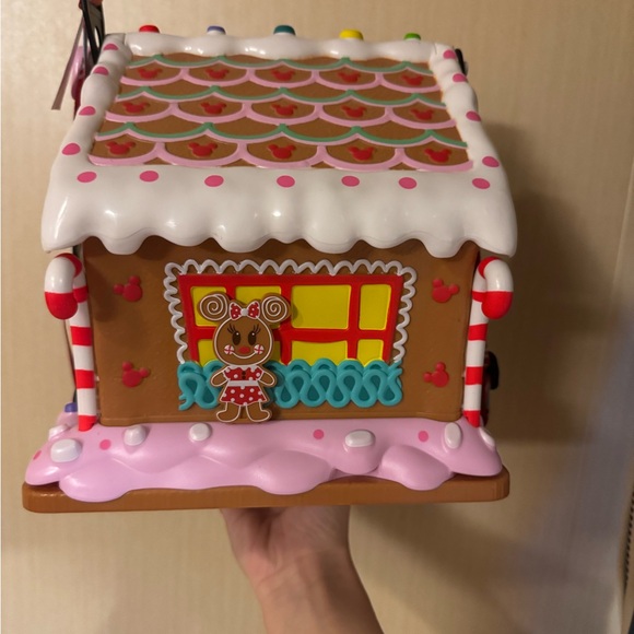 Disney Parks Mickey & Minnie Holiday Gingerbread House Popcorn Bucket - Picture 2 of 5
